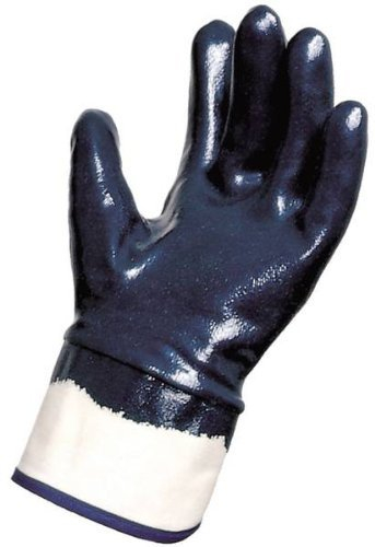 MAPA Titan 388 - Guanti in nitrile pesanti, da lavoro, lunghezza 10-1/2, taglia 10, blu (borsa di 12 paia) by MAPA Professional