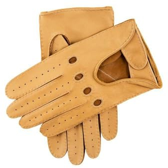 Dents Mens Winchester Deerskin Leather Driving Gloves - Chamois Yellow - Large
