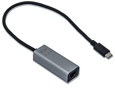 i-tec USB-C Metal Gigabit Ethernet Adapter, 1x USB-C to RJ-45, 10/100/1000 Mbps, LED, for laptop tablet PC with USB-C connector, compatible with Thunderbolt 3, Windows, Mac, Linux, Android