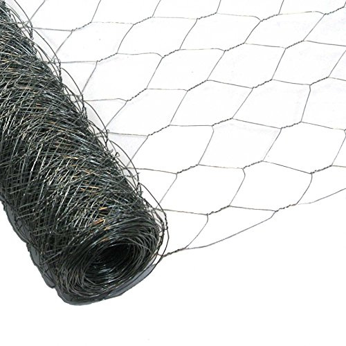 Garmix Sechseckgeflecht 50mm Verzinkt Kaninchendraht 1,0mm Volierendraht (50cm x 25m)