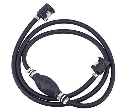 Fuel Line Assembly, 6FT 5/16 Universal Fuel Line Assembly Kit with End Plug, Hand Fuel Line Hose Primer Bulb Kit Outboard and Tank Connectors fit for Yamaha Mariner Outboard Boat Motor Tractors RVs