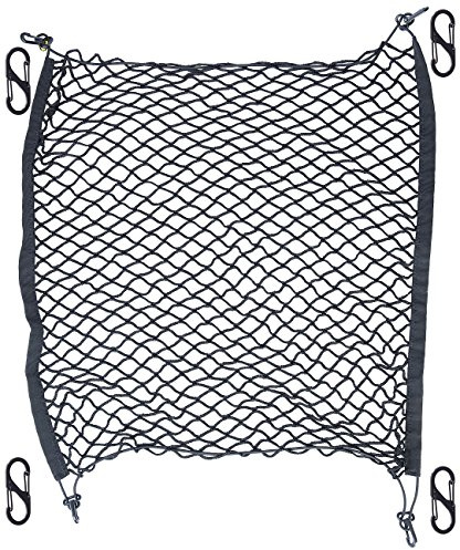 Lescars Netz Auto: Universal Kofferraum Gepäcknetz, 70 x 70cm dehnbar, inkl. Klammern (Sicherungsnetz Auto, Sicherheitsnetz Kofferraum, Kfz)