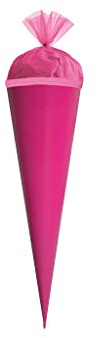 Roth Schultütenrohling pink 50 cm rund Verschluss: Tüll