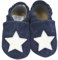 HOBEA-Germany Krabbelschuhe für Jungs und Mädchen in verschiedenen Designs, blau mit weißem Stern, Schuhgröße:24/25 (24-30 Monate)