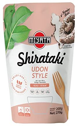Miyata Shirataki Udon Style, Nudeln aus Konjakmehl, 6er Pack (6 x 270g)