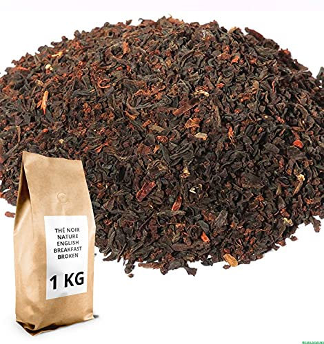 Thé noir Bio Nature English Breakfast - 1 kg (400 tasses) - Thé en vrac 100% Agriculture Biologique - Thés Direct