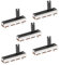 sourcing map 5St Fader Variable Widerstände Mischer Potentiometer Gerade Schiebe B50K Ohm Linear Potentiometer zum Dimmen 35mm