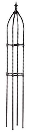 Garden Gear Metal Obelisk, Steel Garden Flower Cage Support, Climbing Plants, Clematis, Roses & Vegetables (1, 1.7m)