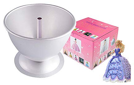 Princess Dress Doll Cake Pan Aluminum Alloy Skirt Cake Baking Pan for Birthday and Anniversary (6 inch)