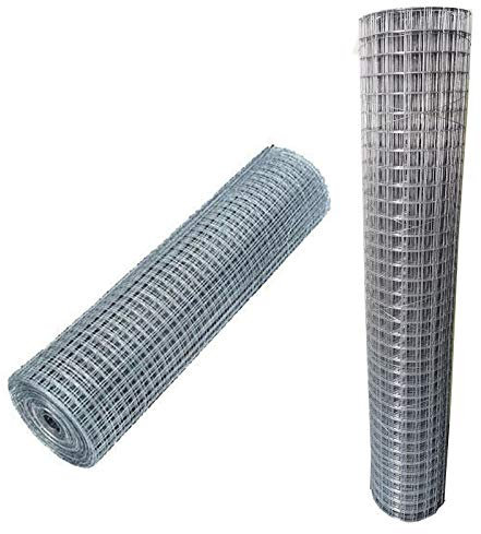 3ft x 98.5ft Welded Mesh Galvanised Steel Wire 30M Heavy Duty 25x25mm Mesh Size Fence 0.9mm Wire Diameter for Garden Fencing Netting Guard Barrier Block Rats Rodent Animals Protect Chicken Rabbit