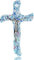 Sospiri Venezia Verziertes Murano-Glas Kruzifix, Wandkreuz religiös, Souvenir aus Venedig, Geschenkidee, Hergestellt in Italien (17x26 cm)
