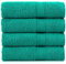 Tuiste Lot de Serviette de Toilette Turquoise, 4X Serviette de Toilette (50x90 cm), Serviette Main Salle de Bain Bleu Canard, Serviette Eponge, Homme et Femme, Serviette Coton, Très Absorbantes