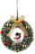 Gift Company - Hänger Kranz mit Schneemann, D10cm, grün