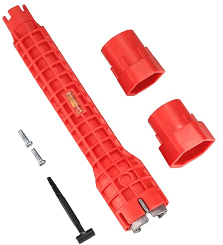 DIUJHUUY 8-in-1 Multifunction Sink Installer Wrench Kit - Basin Wrench, Plumbing Pipe Spanner Tool for Toilet Bowl, Bathroom, Kitchen Plumbing