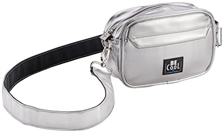 Kleine Tasche Crossbody-Bag Kühltasche für Kosmetik, Medizin, Reisen, Ausflüge in Silber, 20 x 6 x 14cmH, 1,7 L Volumen