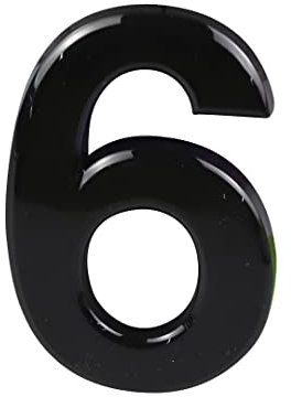 Black Door Numbers Stick On, 0-99, Letters A, B, C, D, 3'' House Numbers Self Adhesive Stickers, For Doors, Mail Boxes, Hotel Rooms (6)