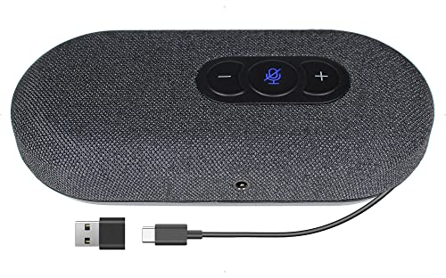 USB Speakerphone, Clear and Natural Sound Conference Speaker Plus Omnidirectional Conference Microphone Array with Noise Reduction, USB-C Plug and Play, Portable, for Home Office, Conference Calls