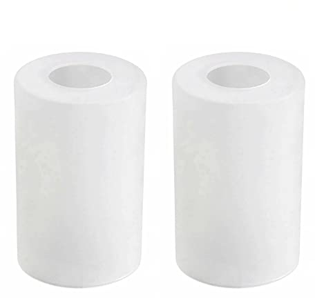 2 Stück Lampenschirme aus Glas, zylindrischer Lampenschirm als Ersatz für Leuchten, Kronleuchter, Ersatz-Lampenschirm aus Glas, Lochdurchmesser 4,2 cm (Durchmesser 10 cm x Höhe 16,5 cm)