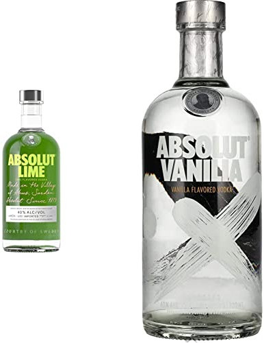 Absolut Vodka Lime 70cl 40% & Vodka Vanille 70cl 40%