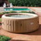 Intex Pure Spa Bubble Massage 196 x 71 cm 4 Places avec Pompe, Chauffeur, système de Purification de l'eau, bâche de Couverture Totale