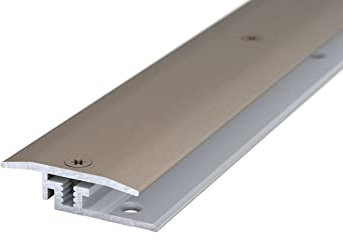 (22,10EUR/m) | Prinz LPS Design Übergangsprofil | 27 x 1000 mm | Edelstahl matt eloxiert | Für Belagstärken von 3,5-8,5 mm | Flaches Design ohne Zierrillen |