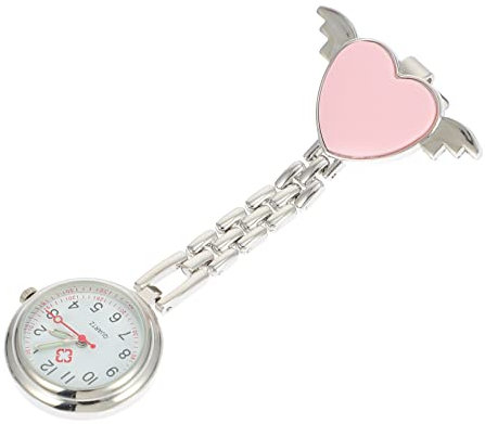UKCOCO Krankenschwesteruhr Herz Design Leuchtende Taschenuhr Für Medizinisches Personal Taschenuhr Für Mädchen Analog Quarzwerk Praktisch Für Pflegekräfte