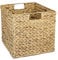 HMF Storage Basket, Braided Water Hyacinth Seagrass | Suitable for Kallax | 32 x 34.5 x 32 cm