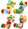 4Stück Weihnachtsstrumpf Bastelset Nähen Filz Handwerk für Kinder,Weihnachtsbaum Weihnachtsmann Rentier Schneemann Weihnachtsstrümpfe Set DIY Filz Nähset für Mädchen Jungen
