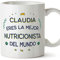 MUGFFINS Tazas Personalizadas para NUTRICIONISTA mujer - En Español - Mejor del Mundo - 11 oz / 330 ml - Regalo Personalizable original y divertido