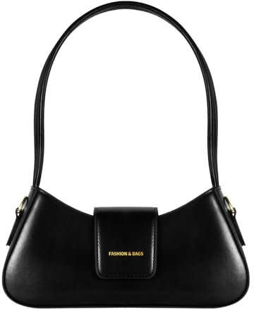 Kleine Umhängetaschen, Hobo-Handtaschen für Damen, kleine Geldbörse, Lederhandtasche, Schwarz