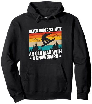 Cooles Snowboard-Design Herren Opa Snowboard Snowboarder Pullover Hoodie