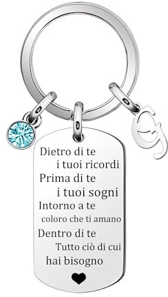 Inpirazione Portachiavi Regalo,Argento 26 Lettera A-Z Inglese Initial Pendente Portachiavi Per Le Donne Uomini Unisex Figlia Figlio Sorelle Amici Amante Compleanno Natale Laurea (G)
