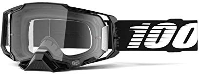 100% Armega Goggle - Clear Lens Black, 50004-00030