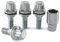 Precision - Silver Locking Wheel Bolts - Compatible with Citroen C3 - M12 x 1.25 x 25mm - Flat Seat - SFP