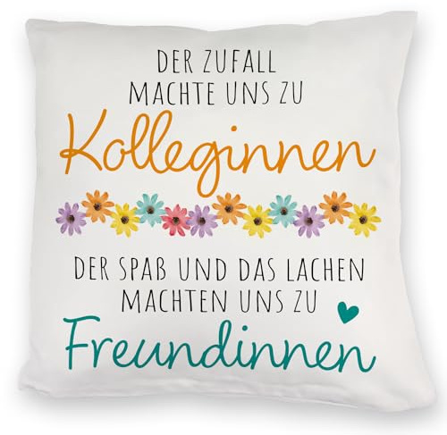 Beste Kollegin Kuschelkissen mit Spruch Von Kolleginnen zu Freundinnen durch Spaß Lieblingskollegin Geschenk Freundin zum Abschied Neuer Job Jobwechsel Kollegen
