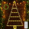 ZQEJEFD Weihnachtsbeleuchtung Außen Batterie, 90cm Weihnachtsbaum Leiter Lichterkette mit Fernbedienung, 8 Lichtmodi mit Timer, LED-Weihnachtsleiter-Lichter für Innen Außen Fensterdeko (Warmes Licht)