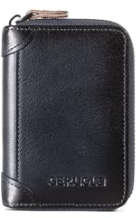PORRASSO Porta Carte di Credito Pelle Portamonete Uomo Portafoglio con Protezione RFID Portatile Porta Tessere con 12/20/30/45 Porta Carte di Credito Blu B