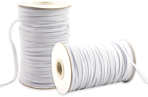 BOKFJBP Gummiband 4mm Breite Nähen-50 Meter Gummibänder Schwarzes Nähband Stoffband zum Haushalt DIY Bastelstoffe Hose-Nicht leicht verformbar