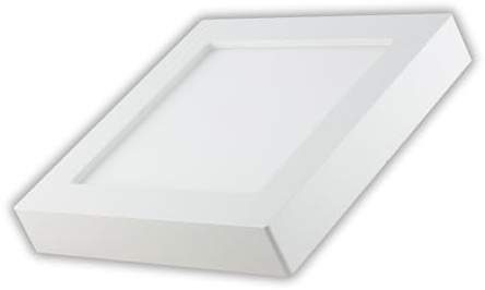 LUXULA LED Aufbauleuchte SQUARE - 227x35mm, 18W 1880lm - 3000K 4000K 6000K einstellbar - Spot Aufbaupanel mit Diffusor, matt, eckig