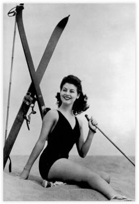 LITGY Poster auf Leinwand, Motiv: American Actresses Ava Gardner, ungerahmt, 20 x 30 cm