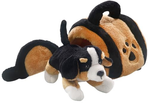 Carl Dick Berner Sennenhund in Hundehütte ca. 16cm, Plüschtier, Stofftier, Kuscheltier 3718