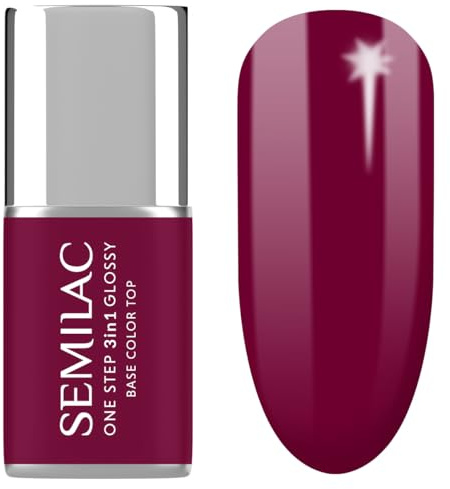 Semilac UV Nagellack 3in1 One Step Glossy S775 Plum Wine 7 ml