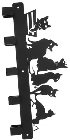 MUELODSIC Crochet Mural Pour Serviettes Et Vêtements En Métal, Forme Chat Adhésif, Porte-clés Décoratif, Pour Salle De Bain, La Cuisine Et Bureau, Accessoire Polyvalent Et Décoratif