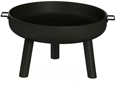 Braciere da Esterno, braciere Portatile in Ferro battuto per Barbecue, Riscaldamento, Feste e Campeggio,Nero