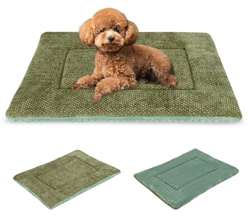 Vejaoo Hundebett, Waschbar Hundekissen flauschig Hundematte, Umkehrbar Weiche und Warme Hundematte für klein mittel große Hunde XZ016