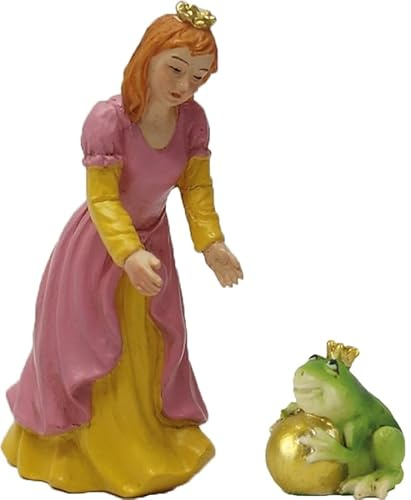 FADEDA 2X Froschkönig/Höhe:8 cm/handbemalt/detailgetreue Krippen Figuren - Weihnachten Tisch Dekoration Krippe Zubehör