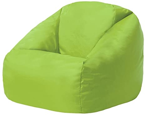 Bean Bag Bazaar Hi-Rest Kids Bean Bag Chair, Lime Green, Indoor Outdoor Water-Resistant Fabric, Kids Chair with Filling Included, Garden, Outdoor Seating, Playroom, Bedroom