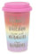 Rainbow Metallic Thermal Travel Mug, Ceramic, Insulated Rubber Lid, H:13.50 x W:8.70 x D:11.30