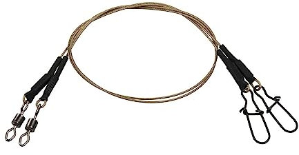 DAM Fz Effzett Coated Core49 Spin Leader 30cm 7kg 56403 7x7 Stahlvorfach zum Blinkern Gummifischangeln