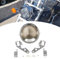 SKUNTUGUANG 5 3/4 5,75 Zoll LED-Scheinwerfer Daymaker Housing Bracket Eimer für Motorrad, Silber